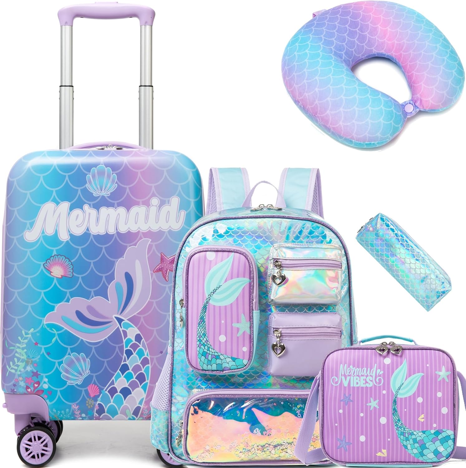 Kid’s Luggage Set 5 Piece Suitcase Set
