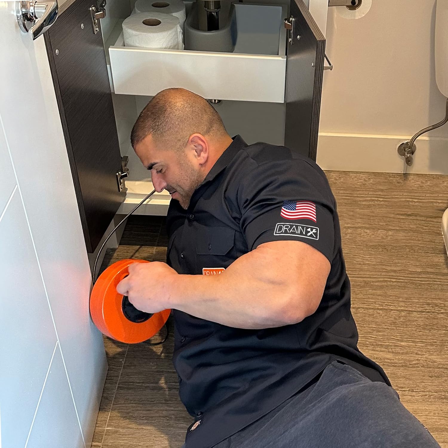 DrainX Steel Power Pro Drum Auger Plumbing Snake