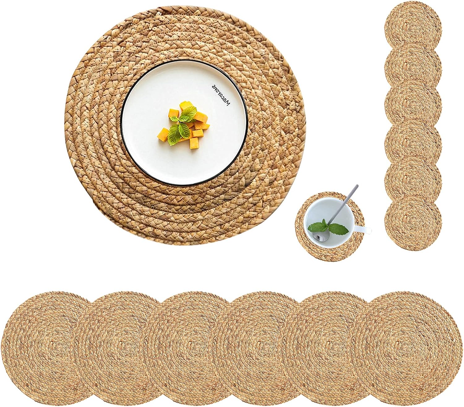 Woven Placemats Round Placemats Set Wicker Placemat