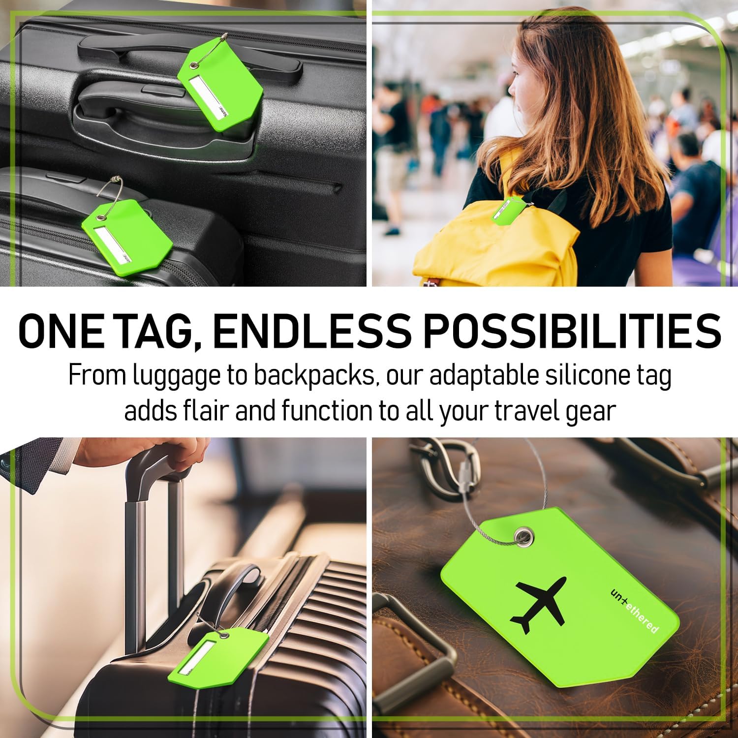 Untethered Durable Luggage Tags for Suitcases