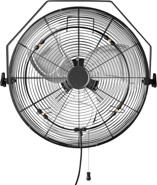 18" Outdoor Misting Fan Wall-Mounted Industrial Fan
