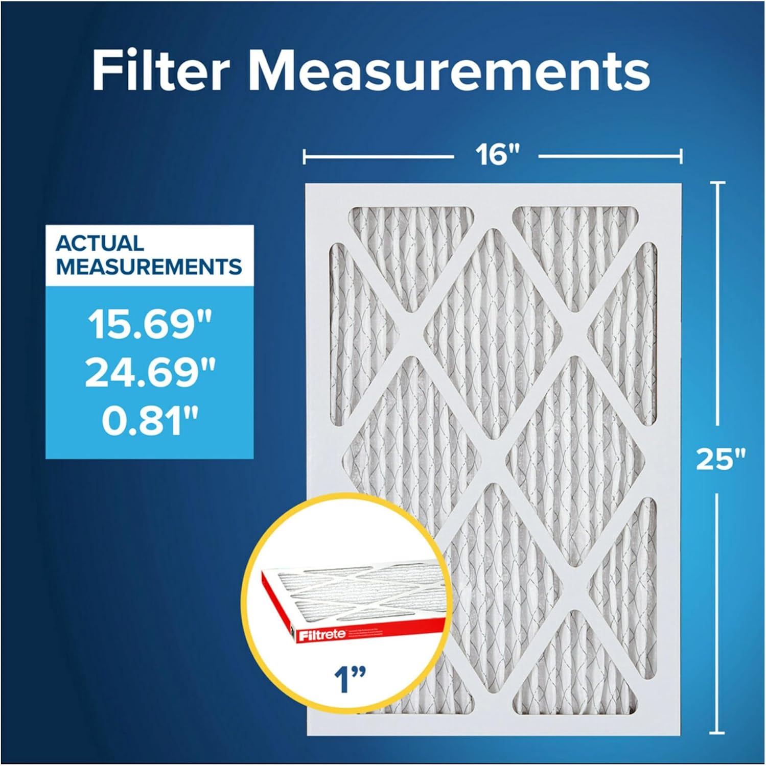 Filtrete 16x25x1 AC Furnace Air Filter