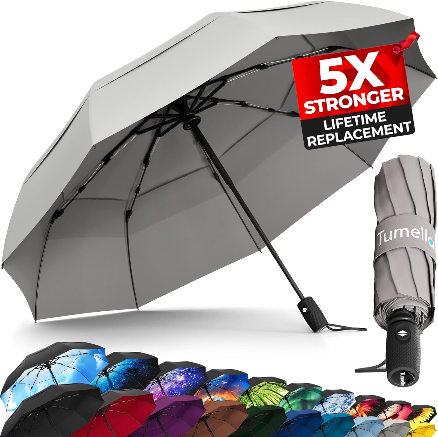 TUMELLA Windproof Travel Umbrella