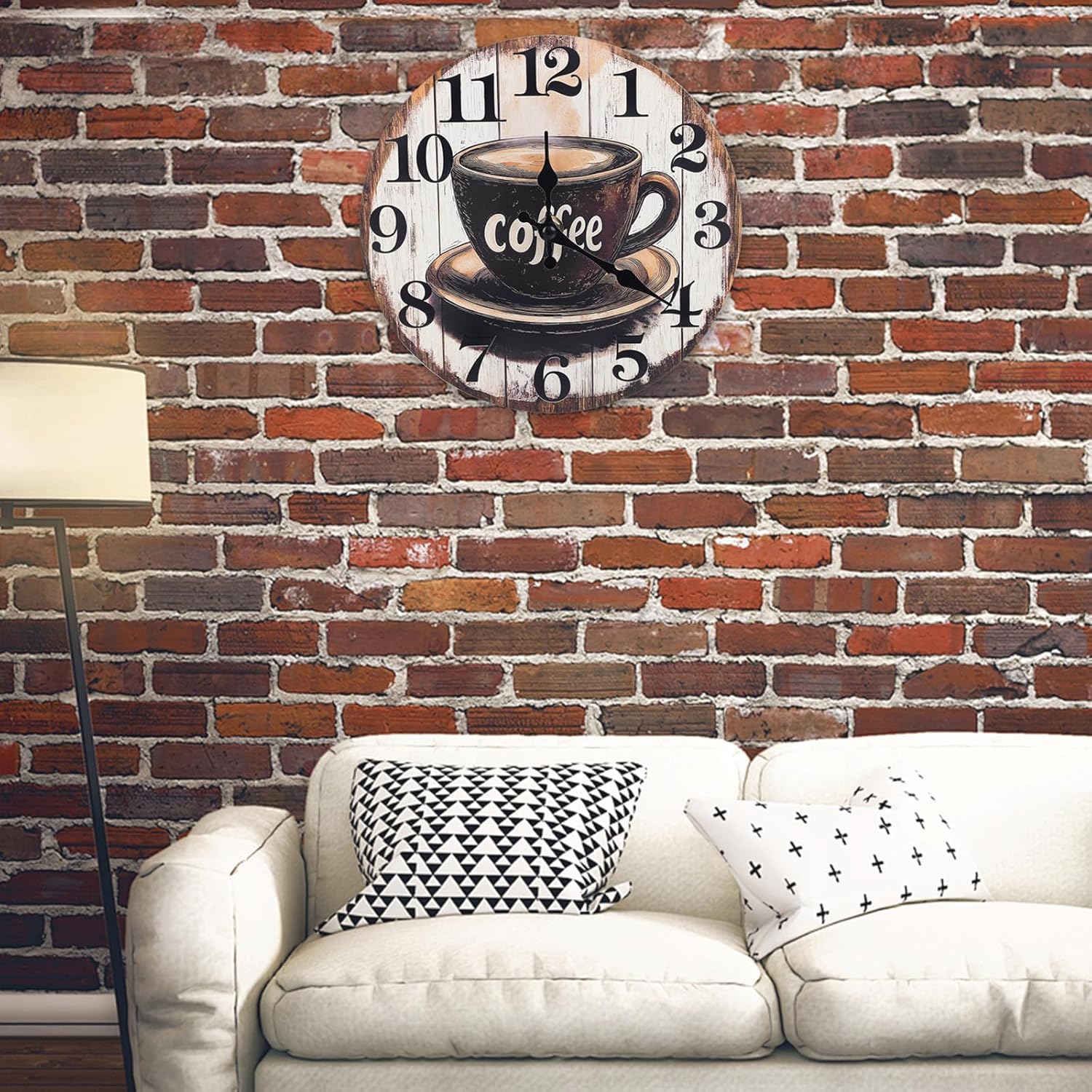 Large Kitchen Vintage Coffee Sign Decor Wall Clocks