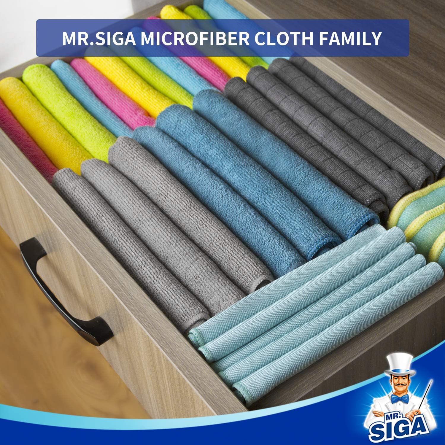 MR.SIGA Microfiber Cleaning Cloths