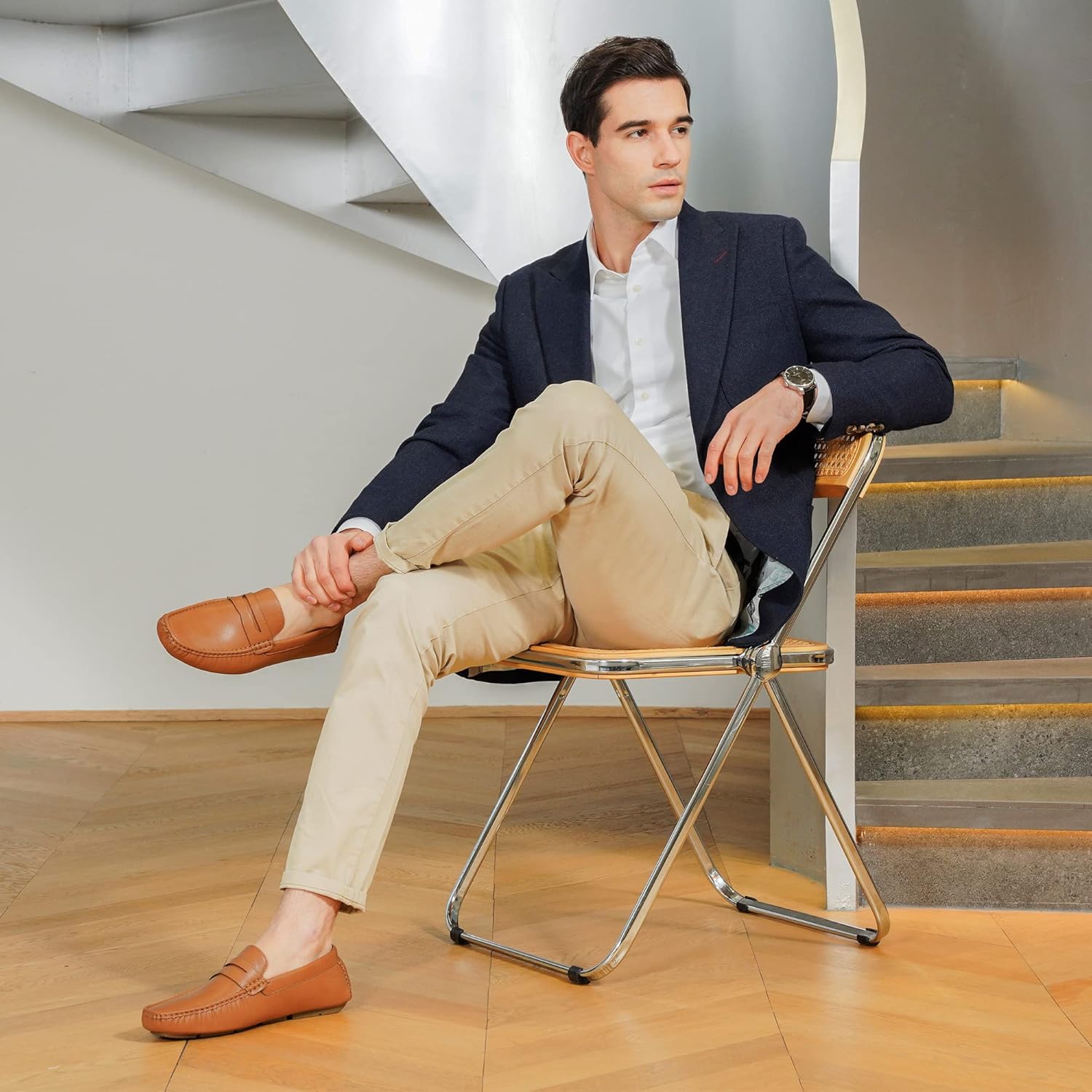 Jousen Men's Loafers Casual Slip On Shoes