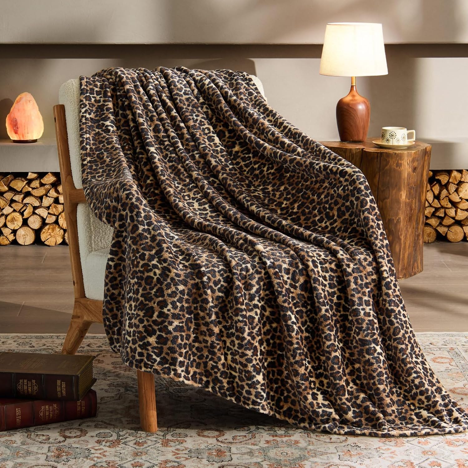 BEDELITE Fleece Black Throw Blankets for Bed