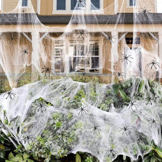 ZPISF 1400 sqft Halloween Spider Webs Decorations