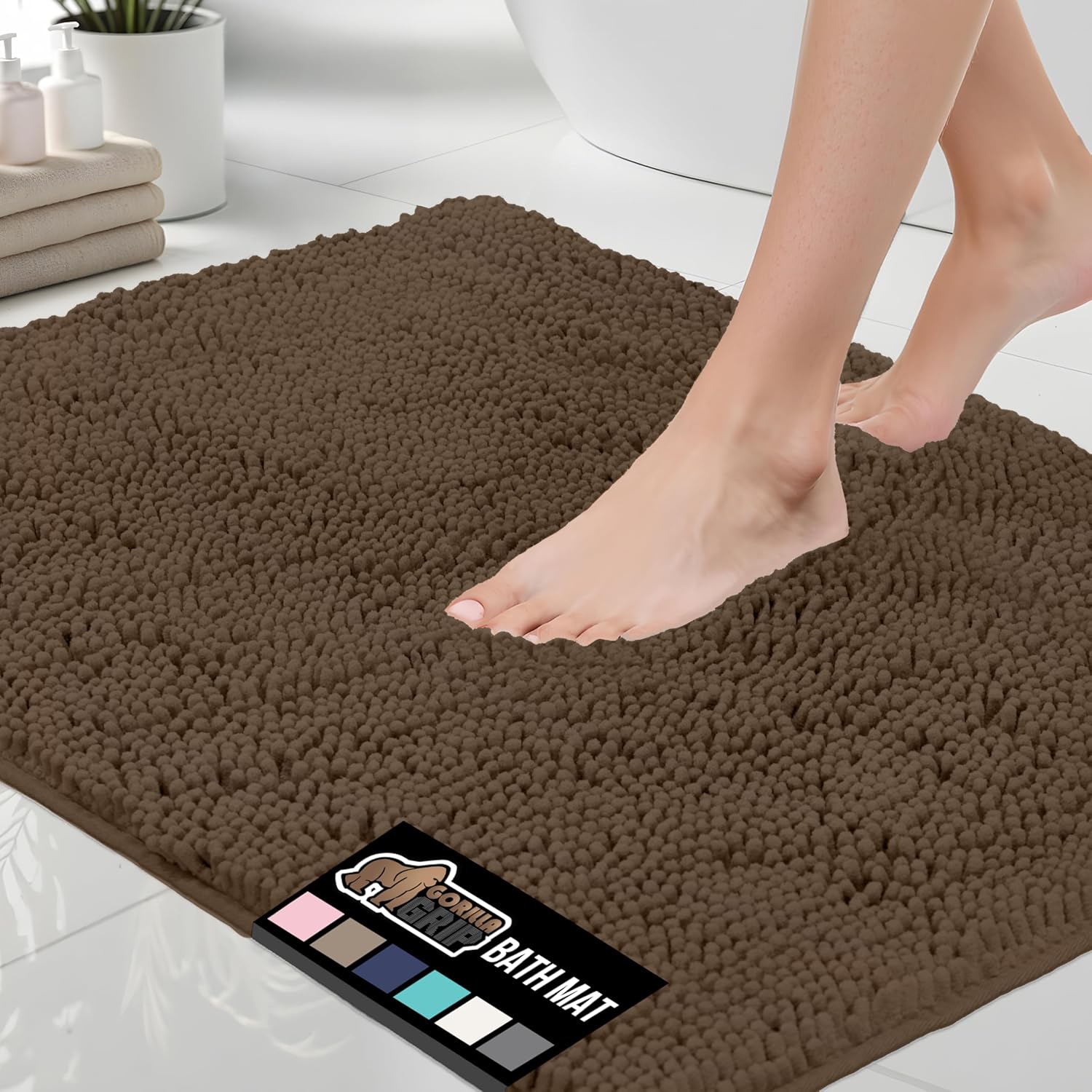 GORILLA GRIP Chenille Bath Rug