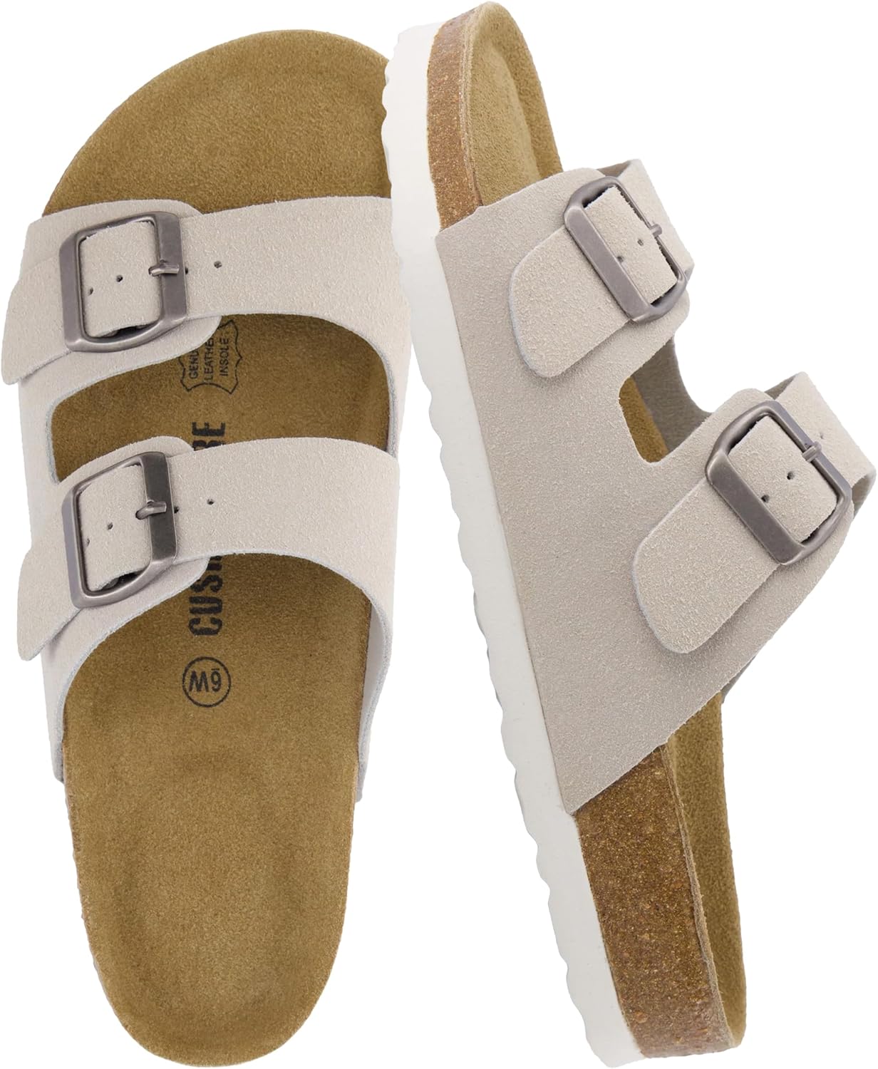 CUSHIONAIRE Women's Cork Footbed Sandals