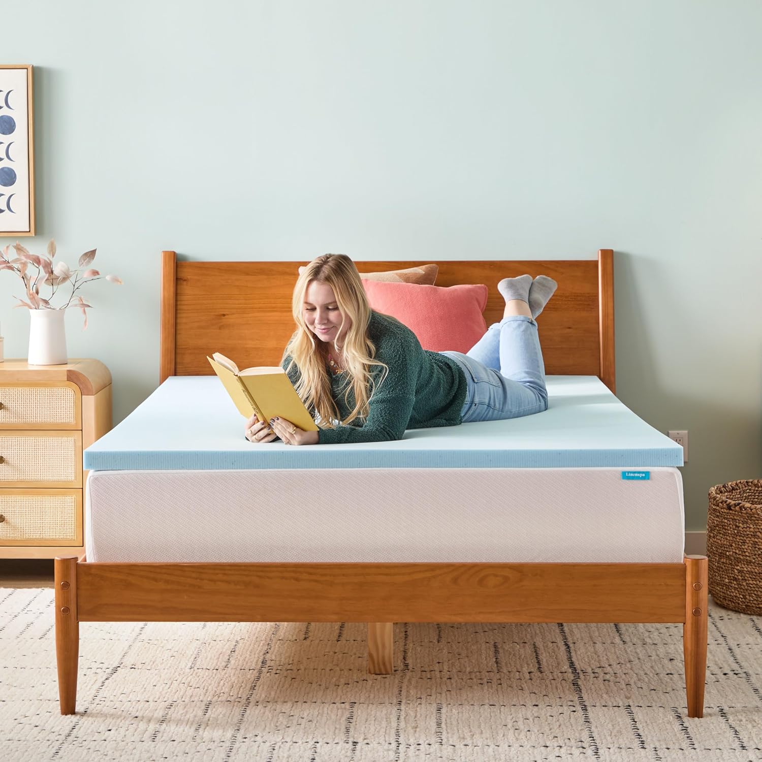 LINENSPA 2" Gel Memory Foam Mattress Topper