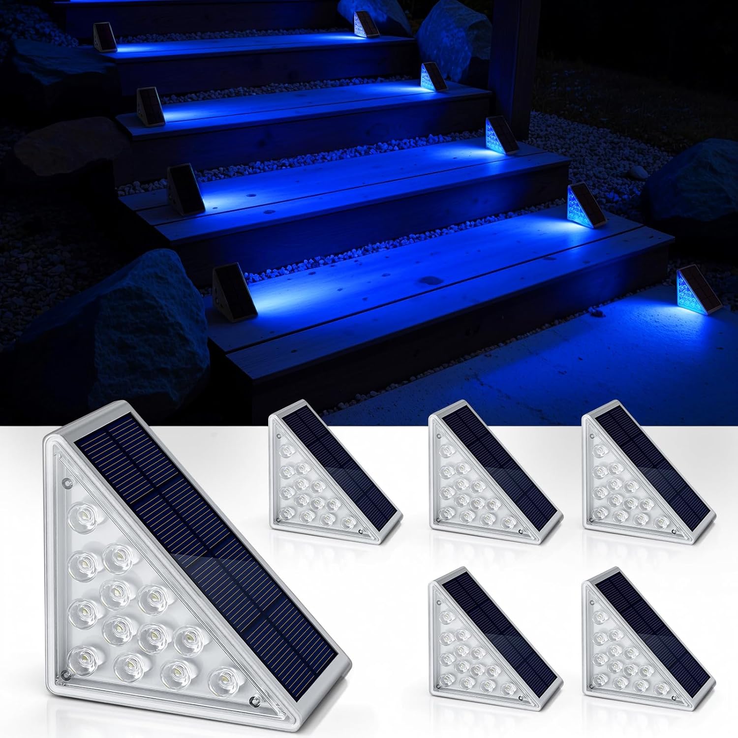 NIORSUN Solar Step Lights for Outside