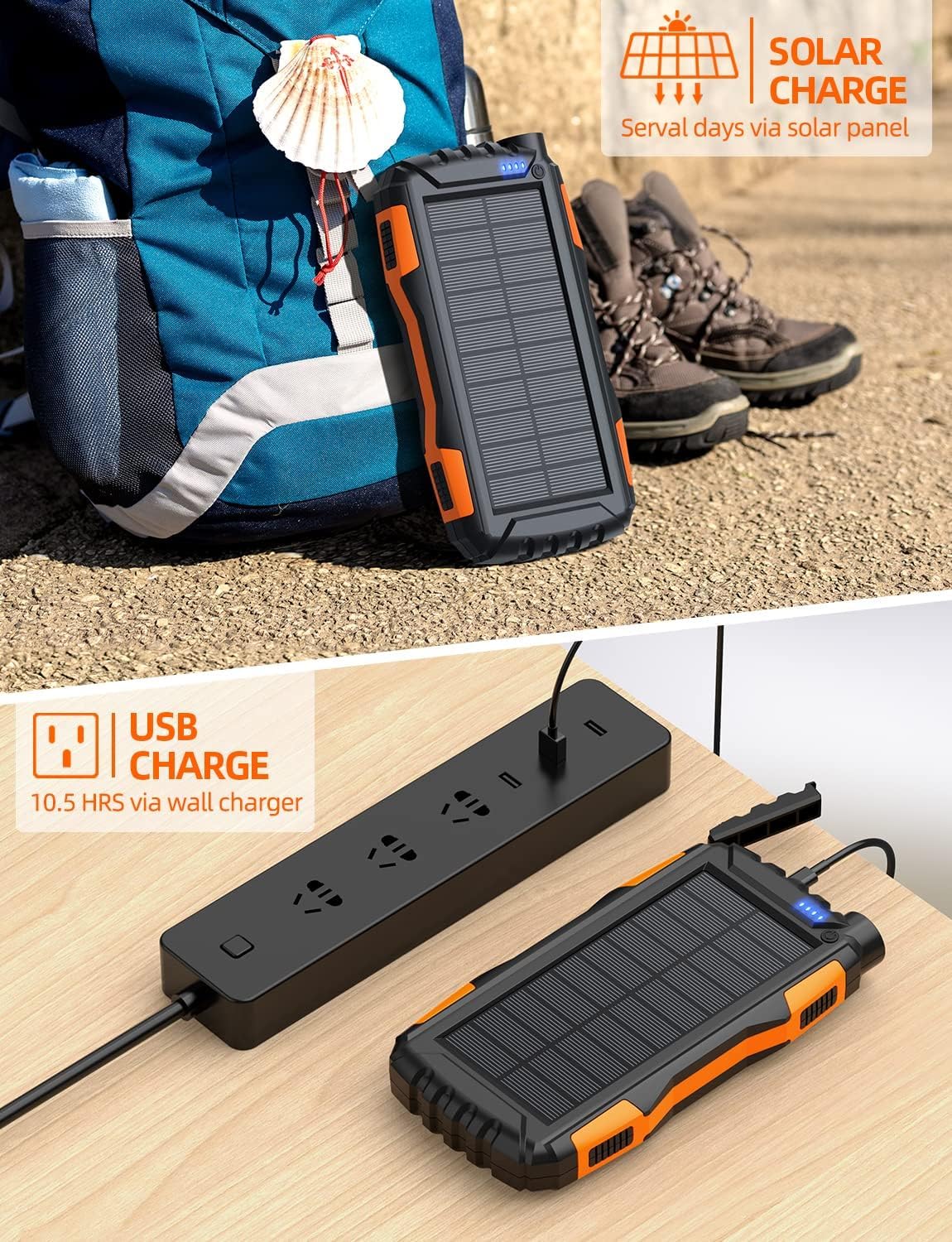 Power Bank Solar Charger 42800mAh