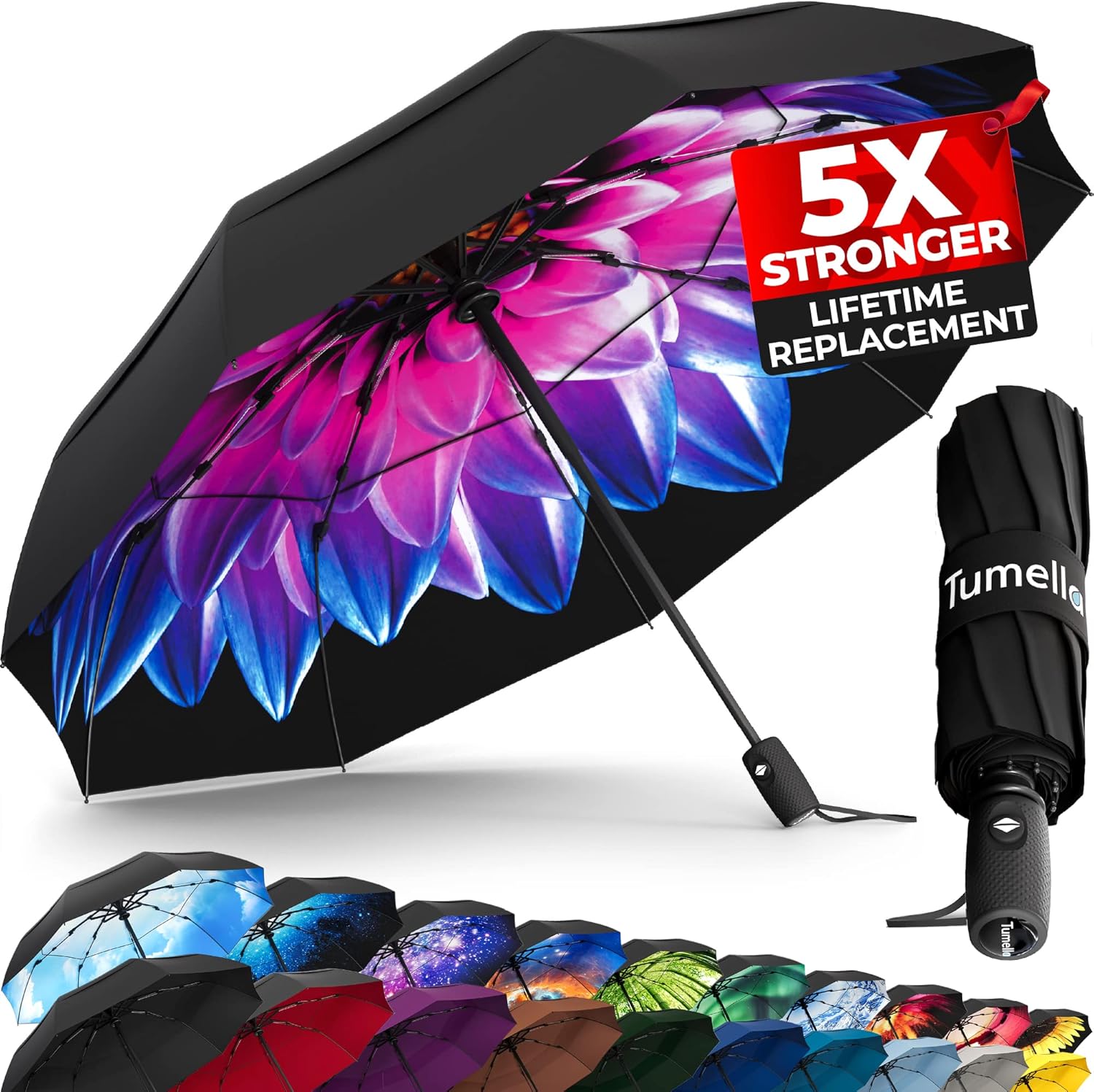 TUMELLA Windproof Travel Umbrella