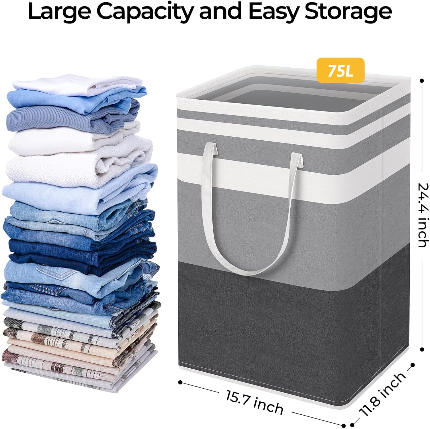 HomeHacks 2 Pack Large Laundry Baskets