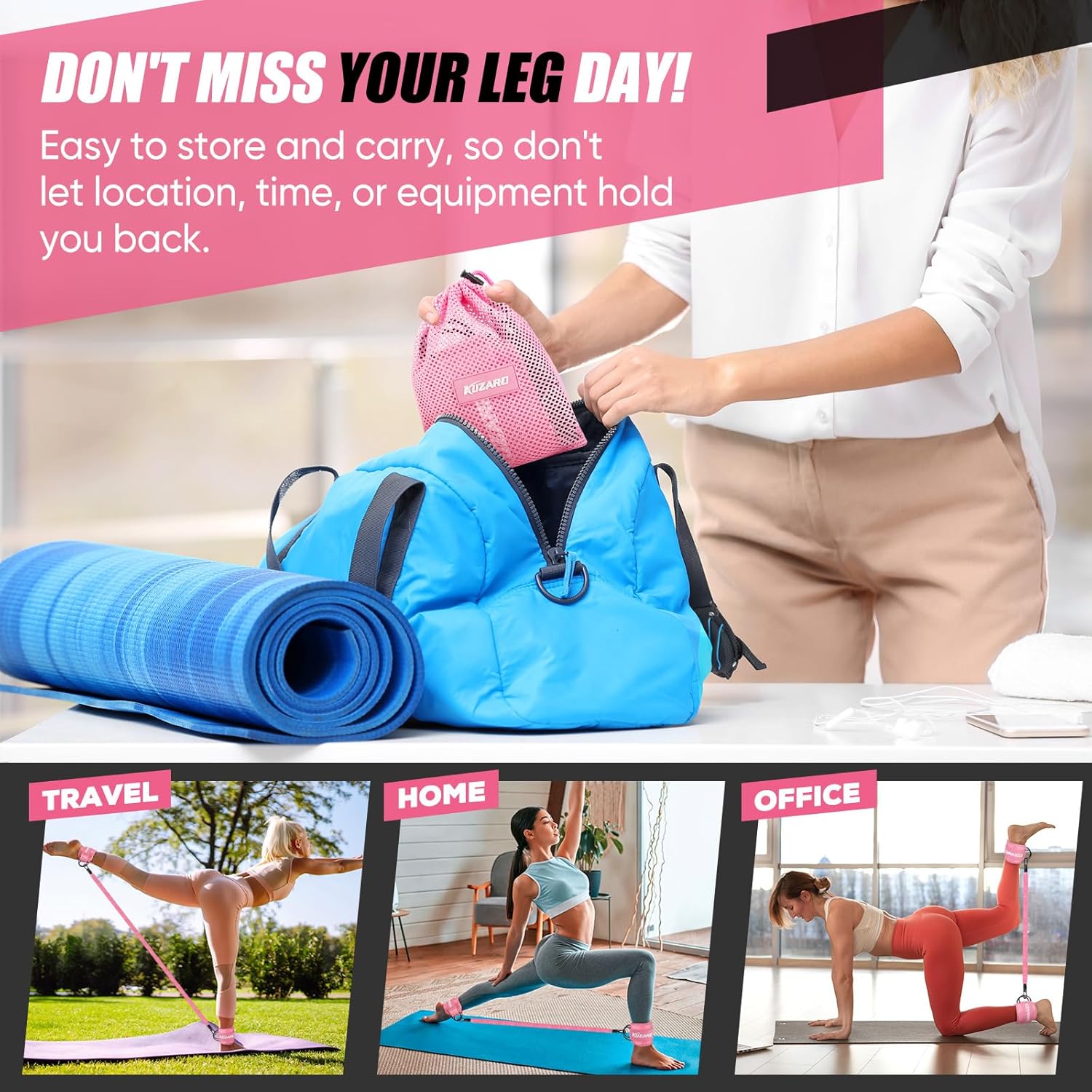 Ankle Resistance Bands with Cuffs Ankle