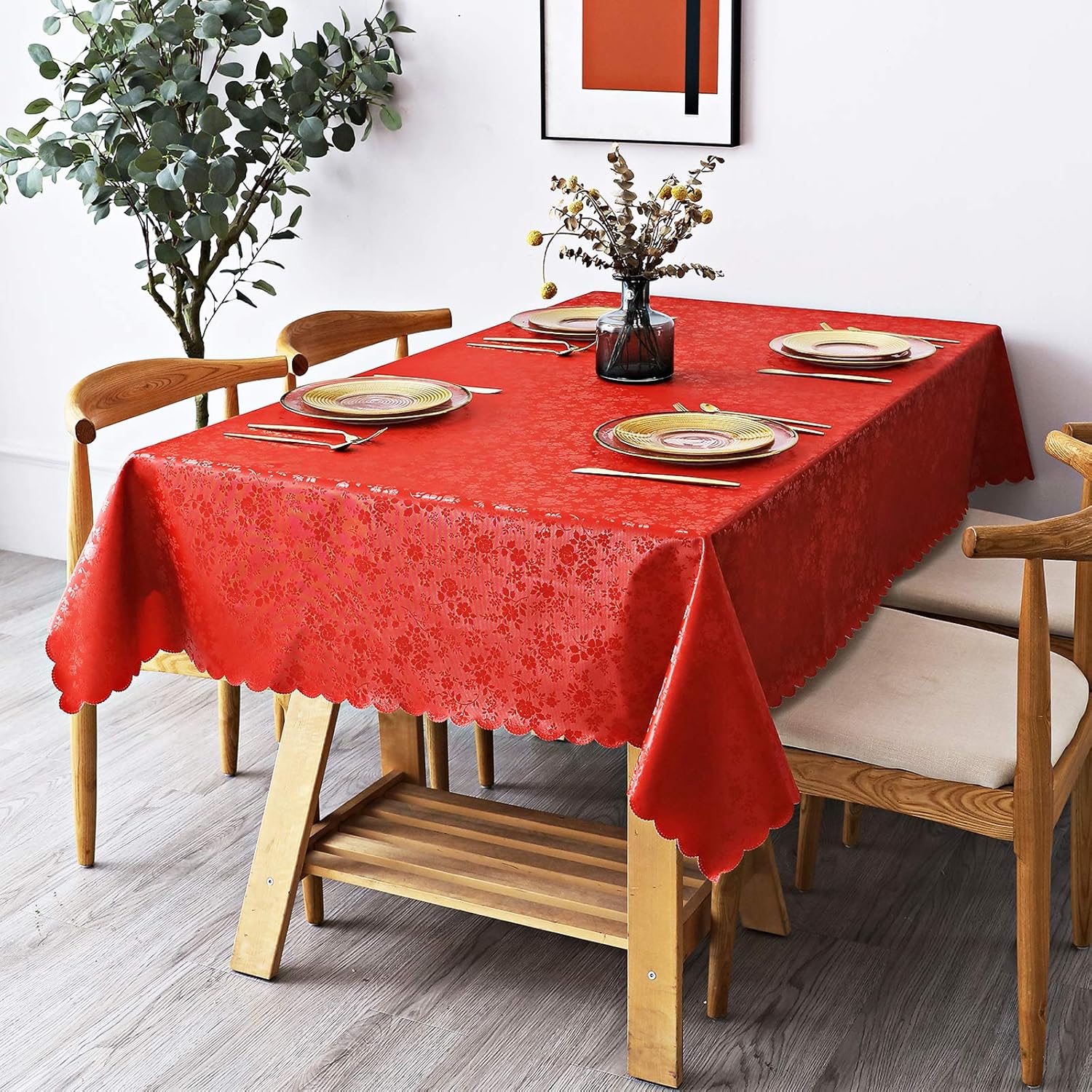 Smiry Rectangle Table Cloth Waterproof Heavy Duty