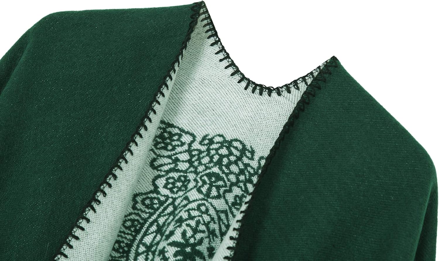 Vintage Pattern Poncho Cape for Women