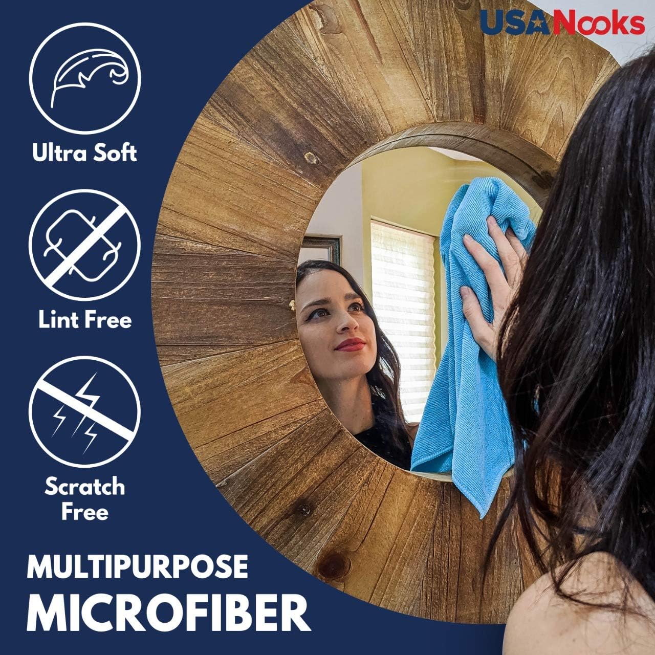 USANOOKS Microfiber Cleaning Cloth Towels
