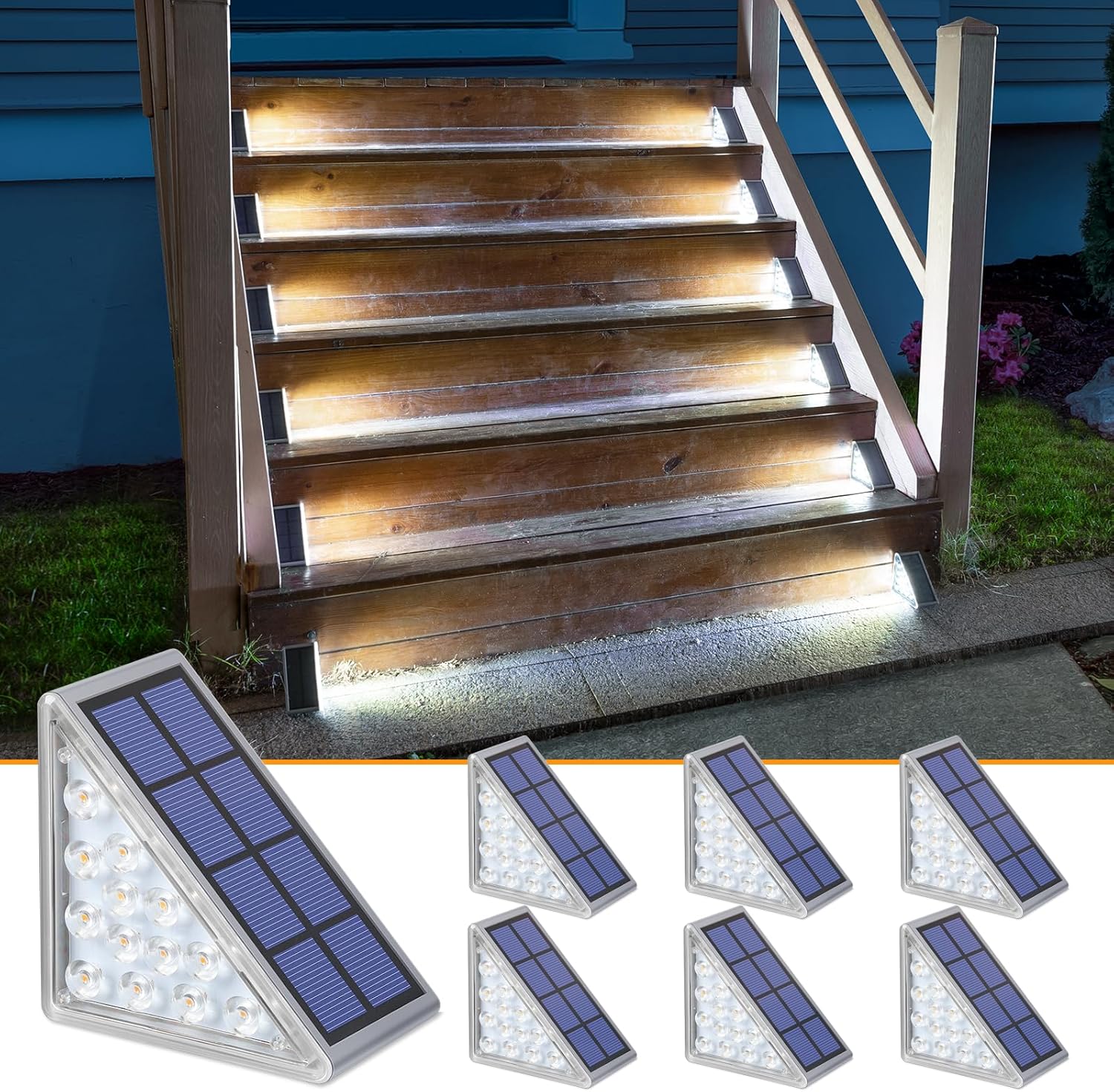 NIORSUN Solar Step Lights for Outside