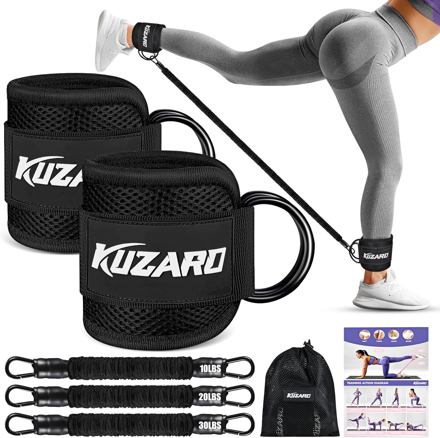 Ankle Resistance Bands with Cuffs Ankle