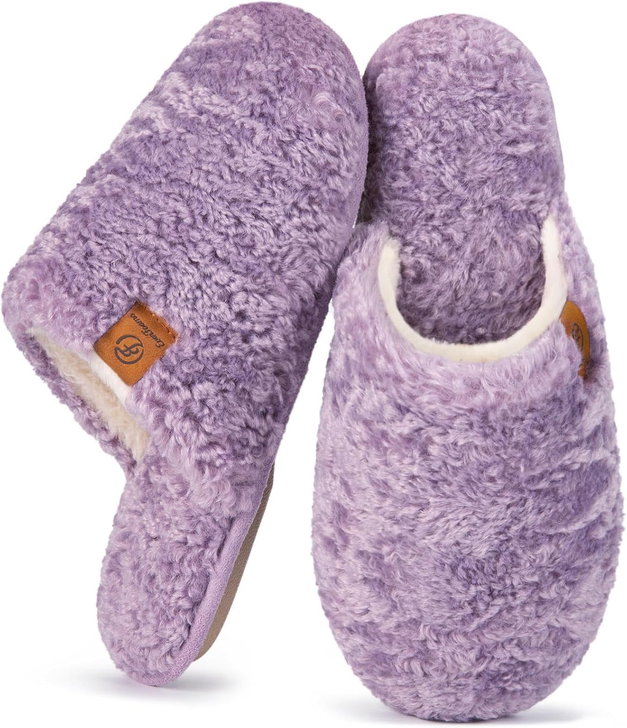 EverFoams Women's Fuzzy Slip-on Slippers