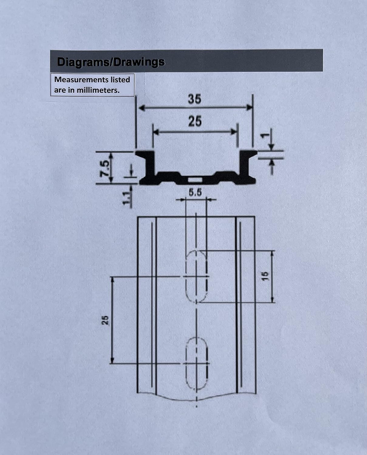 T&G 10 Pieces DIN Rail Slotted Aluminum RoHS