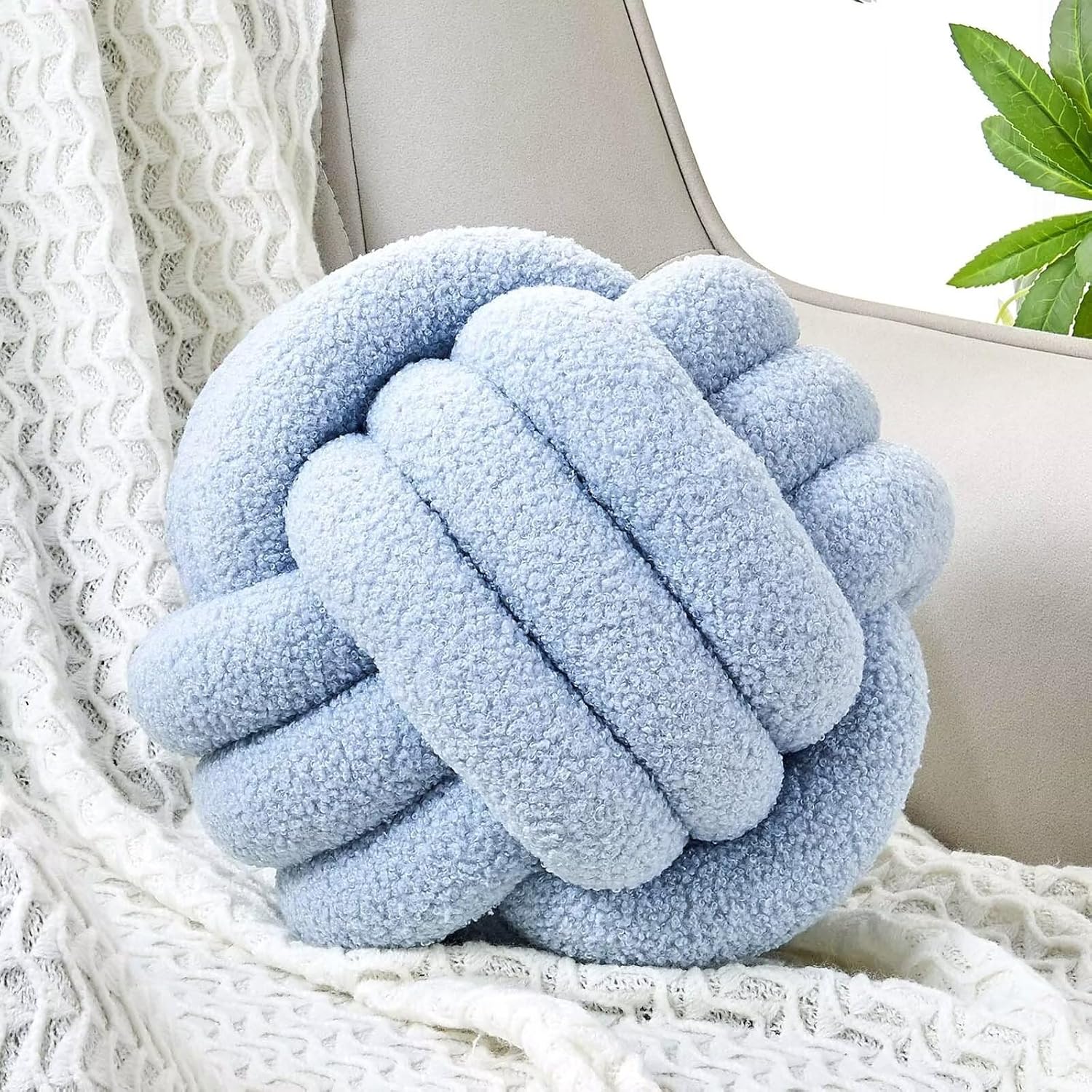 Uvvyui Knot Pillow Ball Soft Home Decorative
