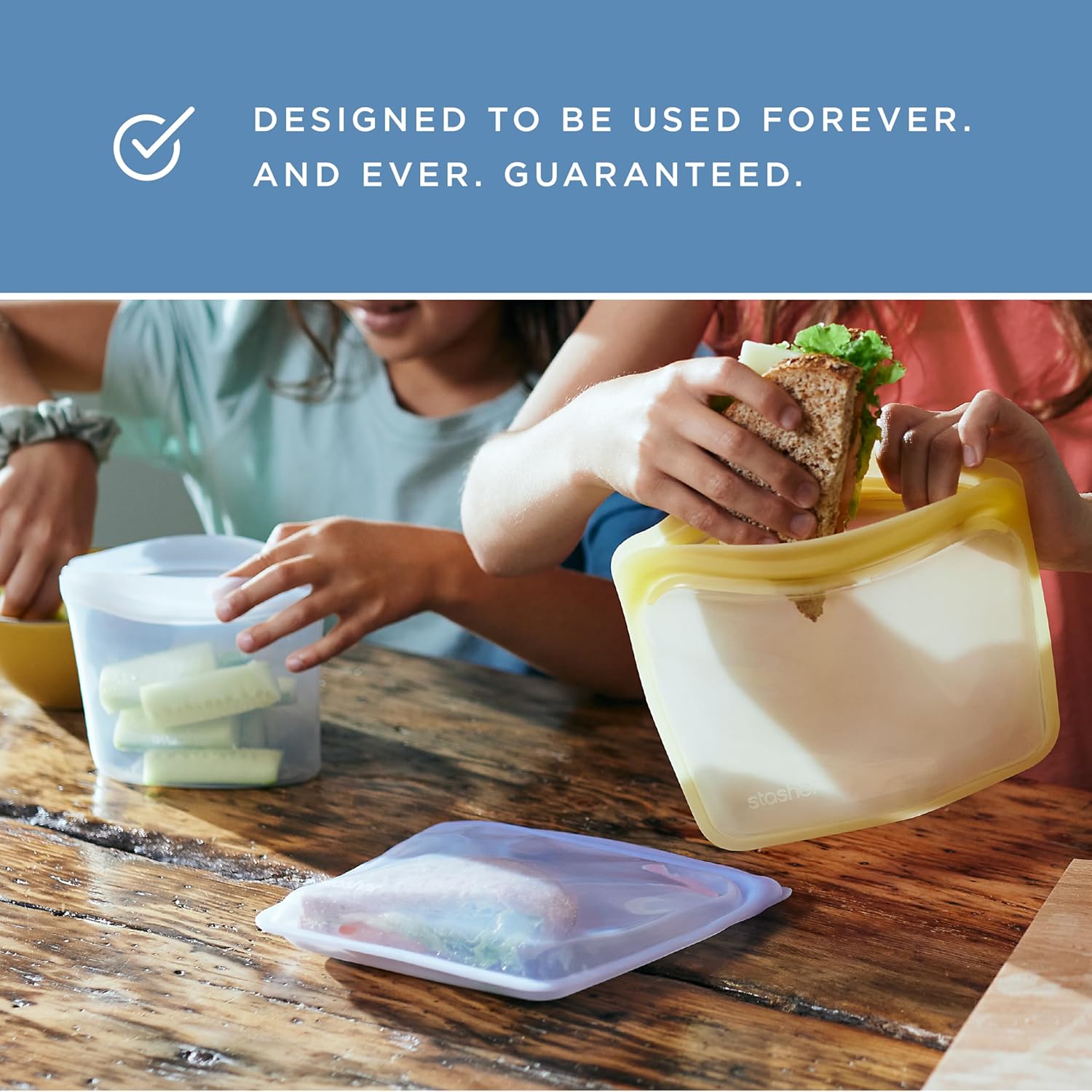 Stasher Premium Silicone Reusable Food Storage Bags
