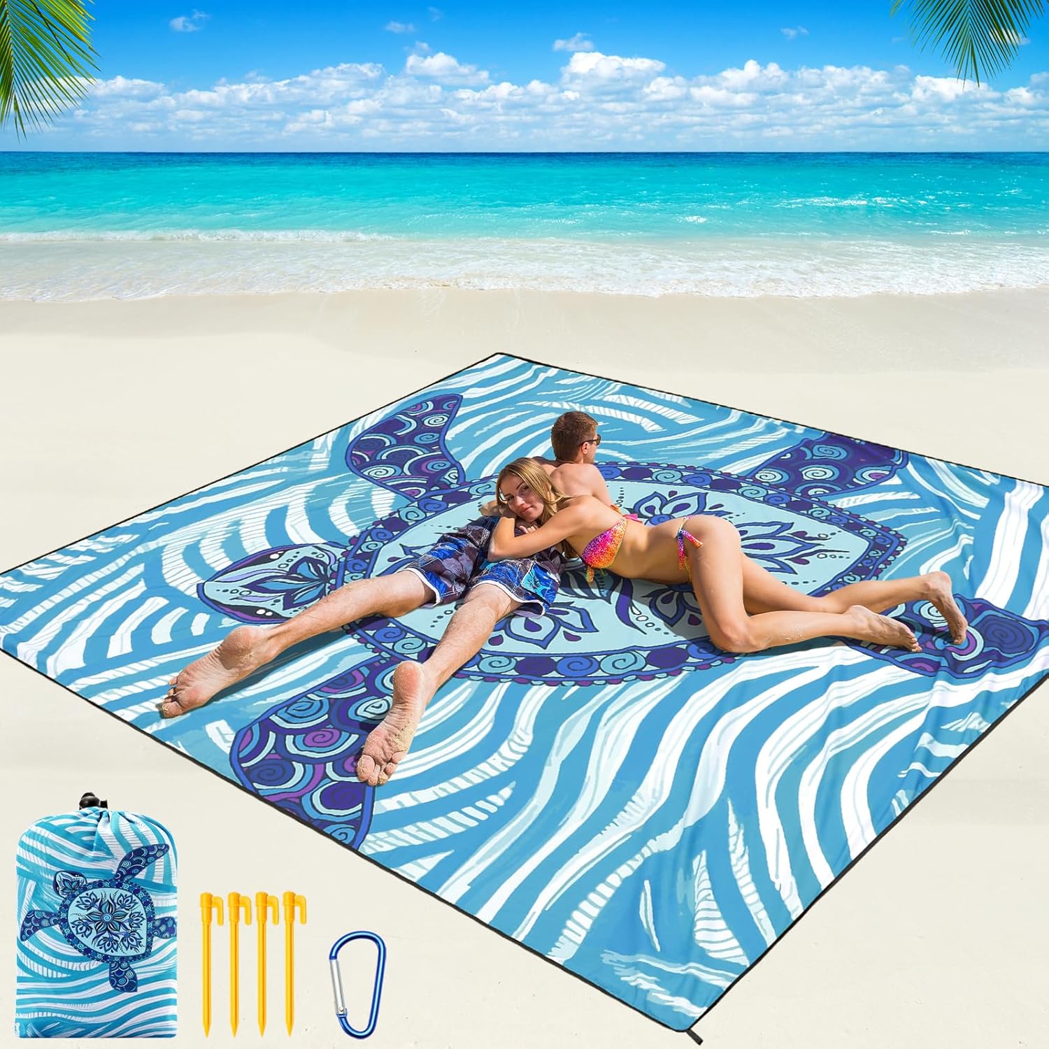Beach Blanket Waterproof Sandproof Beach Mat