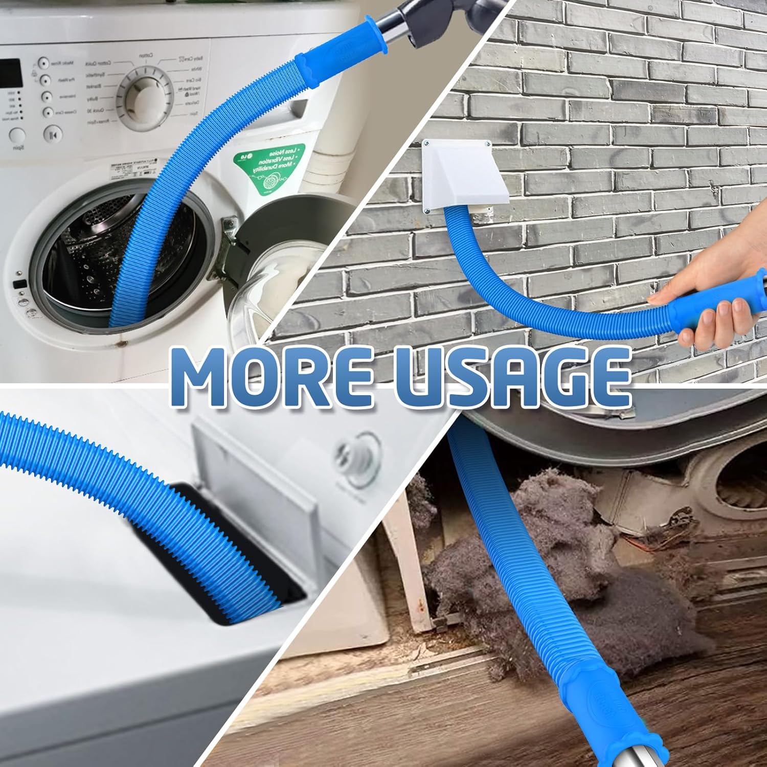 2 Pieces Dryer Vent Cleaner Kit Compatible