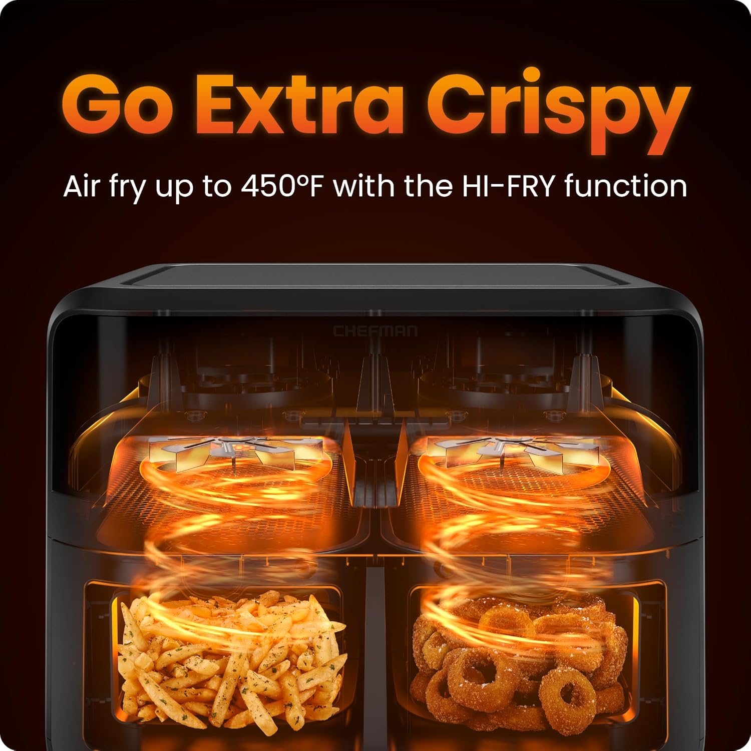 CHEFMAN 6 Quart Dual Basket Air Fryer Oven