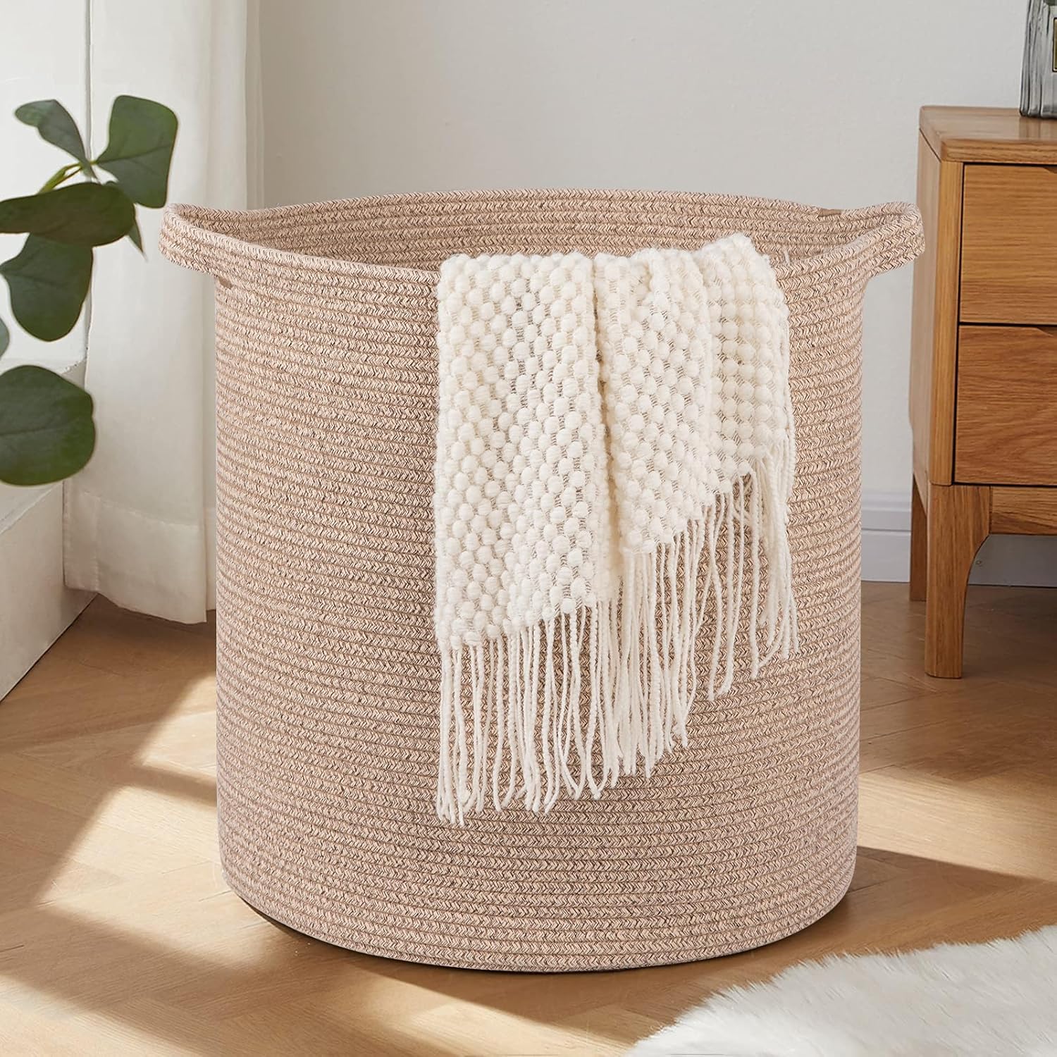 OIAHOMY 80L Laundry Baskets Hamper with Handles