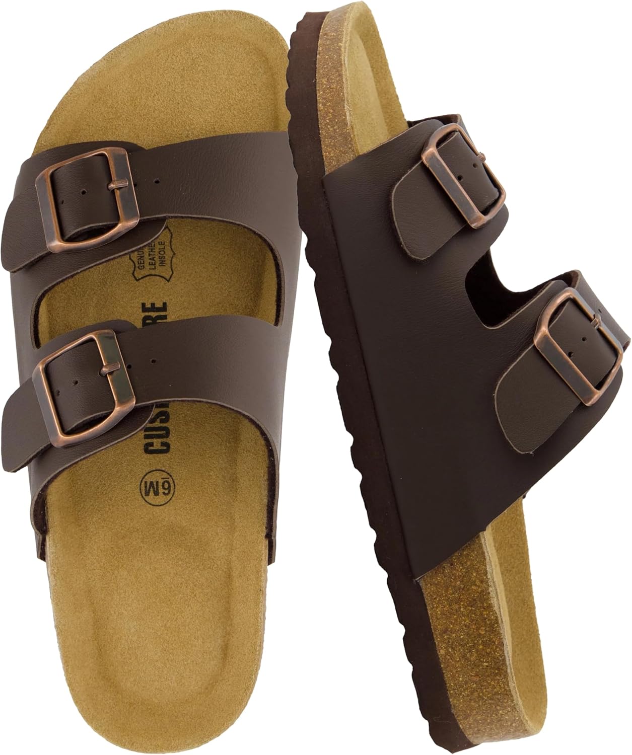 CUSHIONAIRE Women's Cork Footbed Sandals
