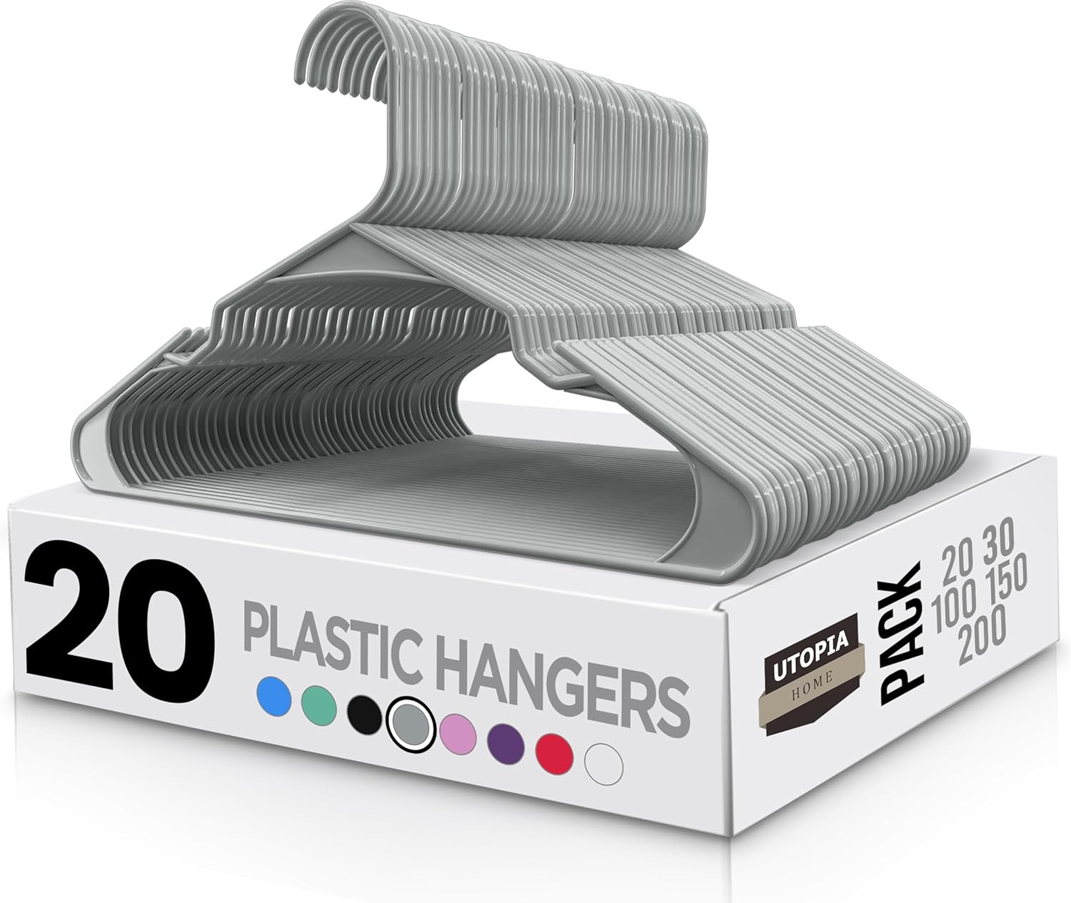 Utopia Home Plastic Hangers Space Saving Clothes Hanger