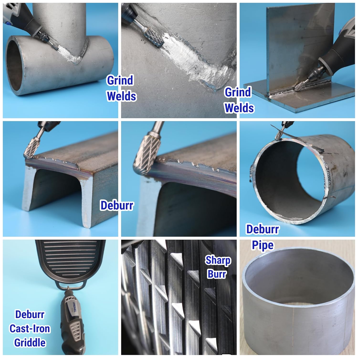 Carbide Grinding Burr Bits for Metal Wood