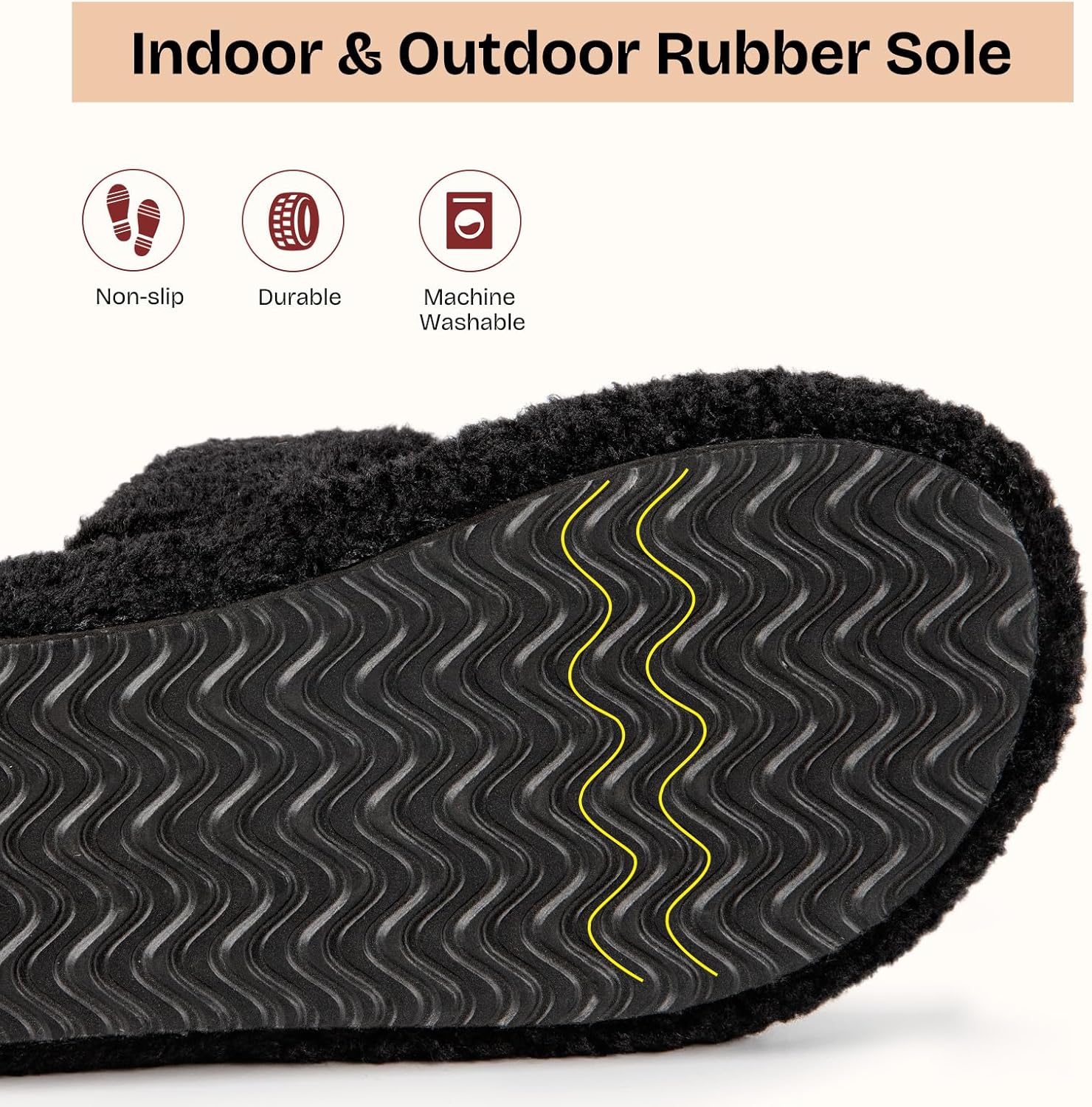 EverFoams Womens Fuzzy Open-toe Slippers