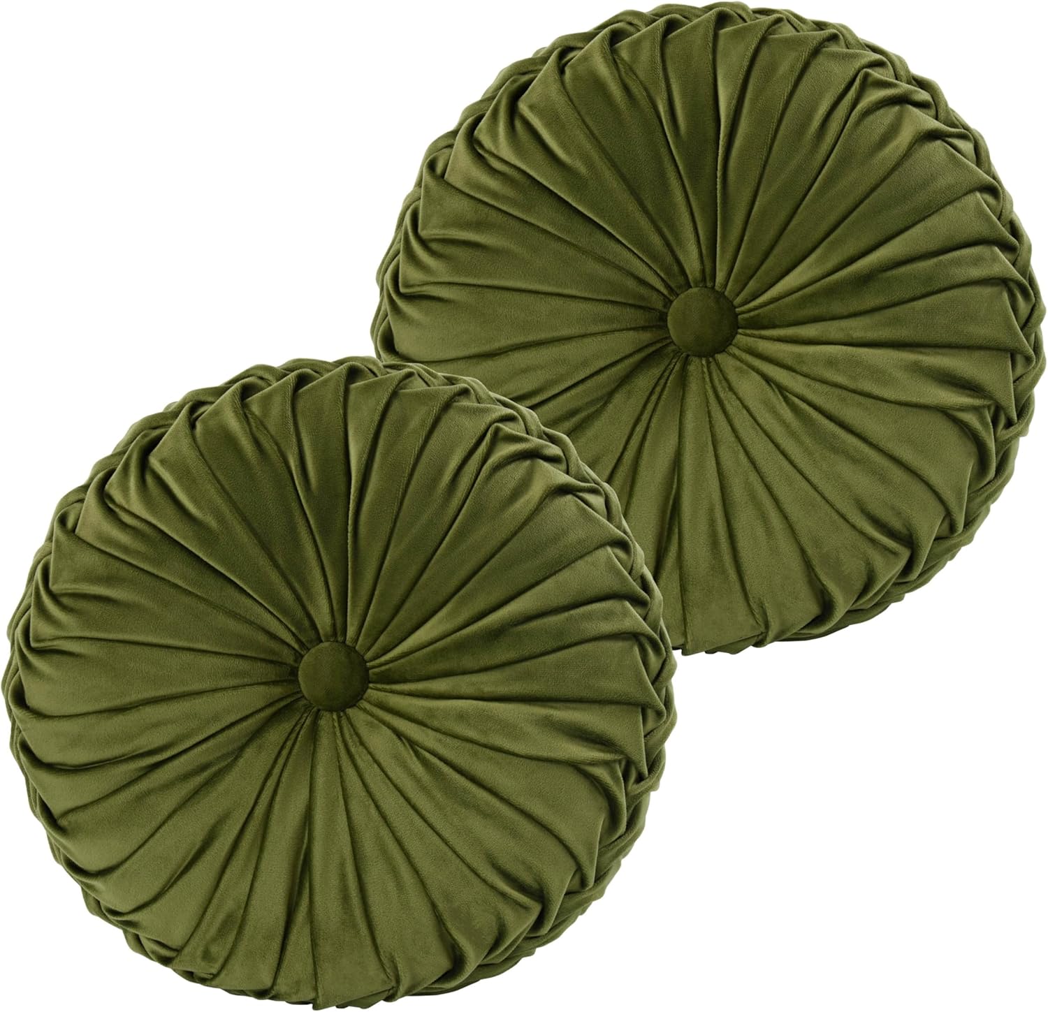 HIG Decorative Round Pleated Throw Pillows