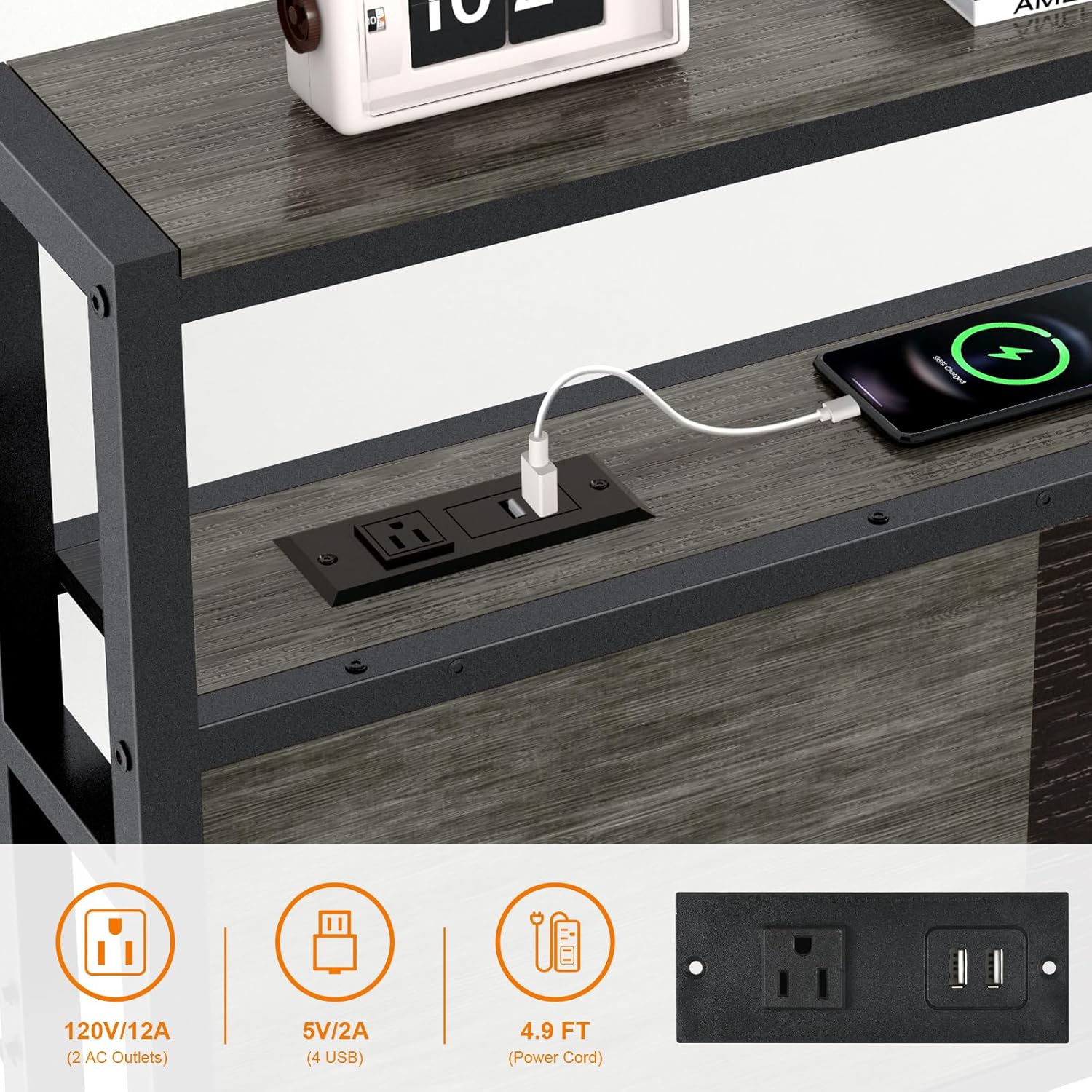 Livofloral Headboard Full Size with Charging Station