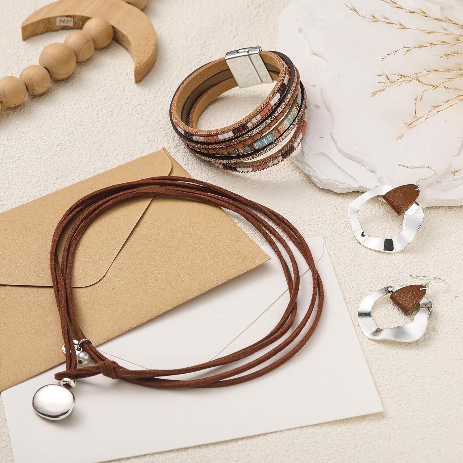 Rustic Style Boho Jewelry Set Women