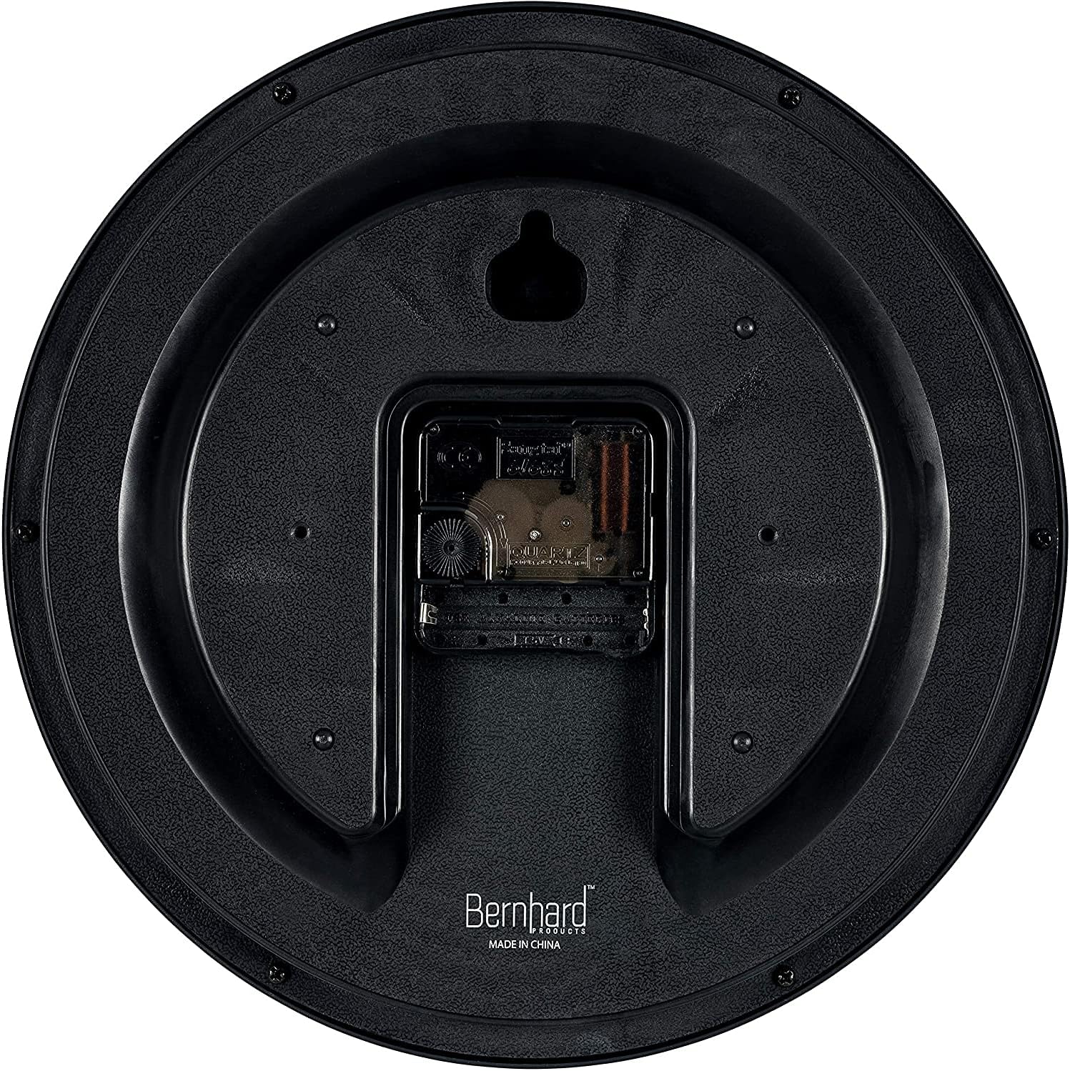 Bernhard Products Black Wall Clock Silent Non Ticking