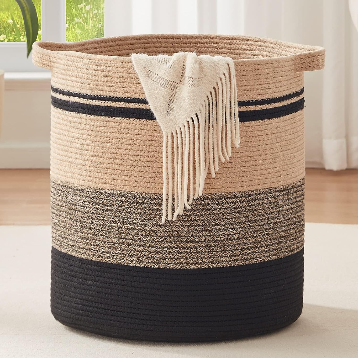 OIAHOMY 80L Laundry Baskets Hamper with Handles