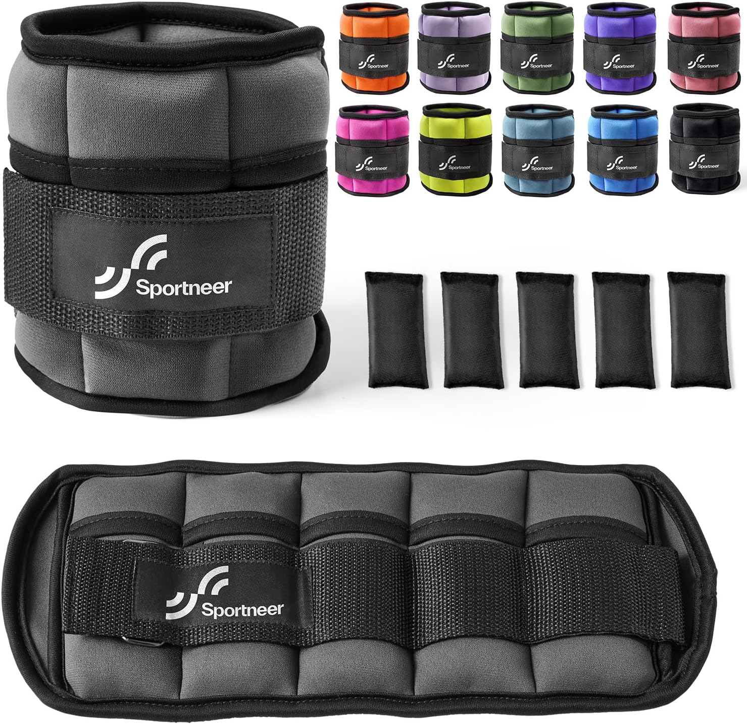 Sportneer Adjustable Ankle Weights Set