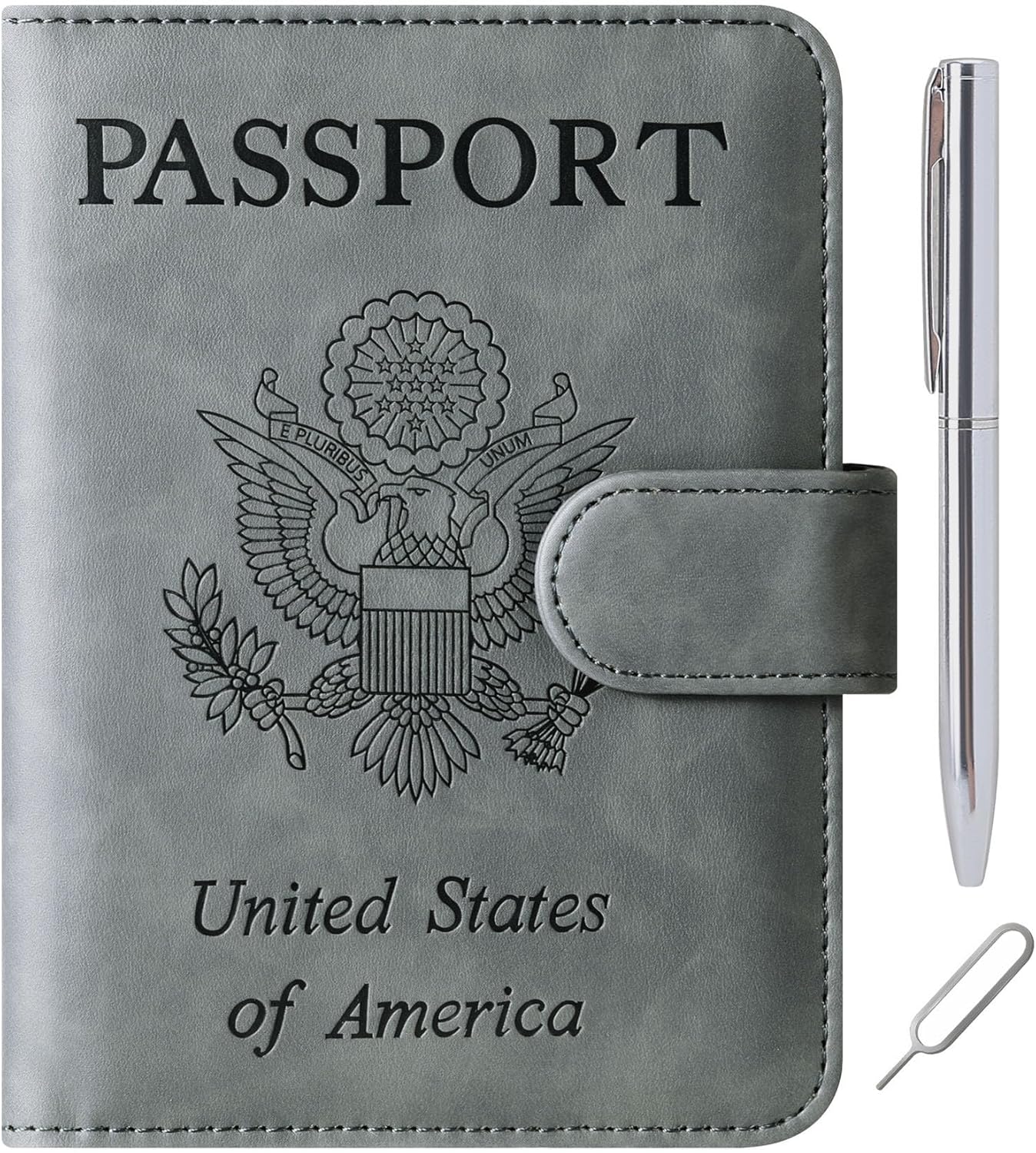 Airtag Passport Holder Cover Wallet Travel Essentials Leather