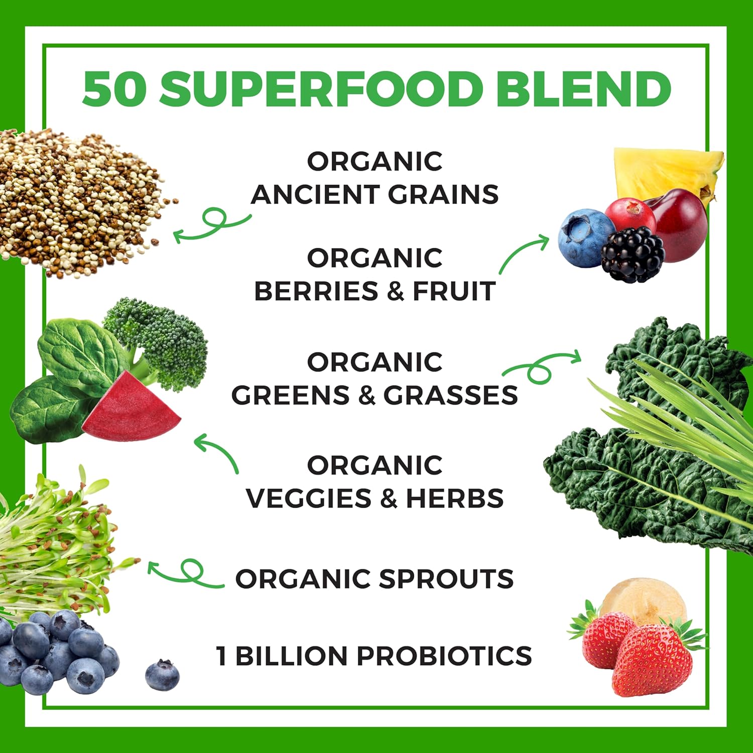Orgain Organic Greens Powder – 50 Superfoods