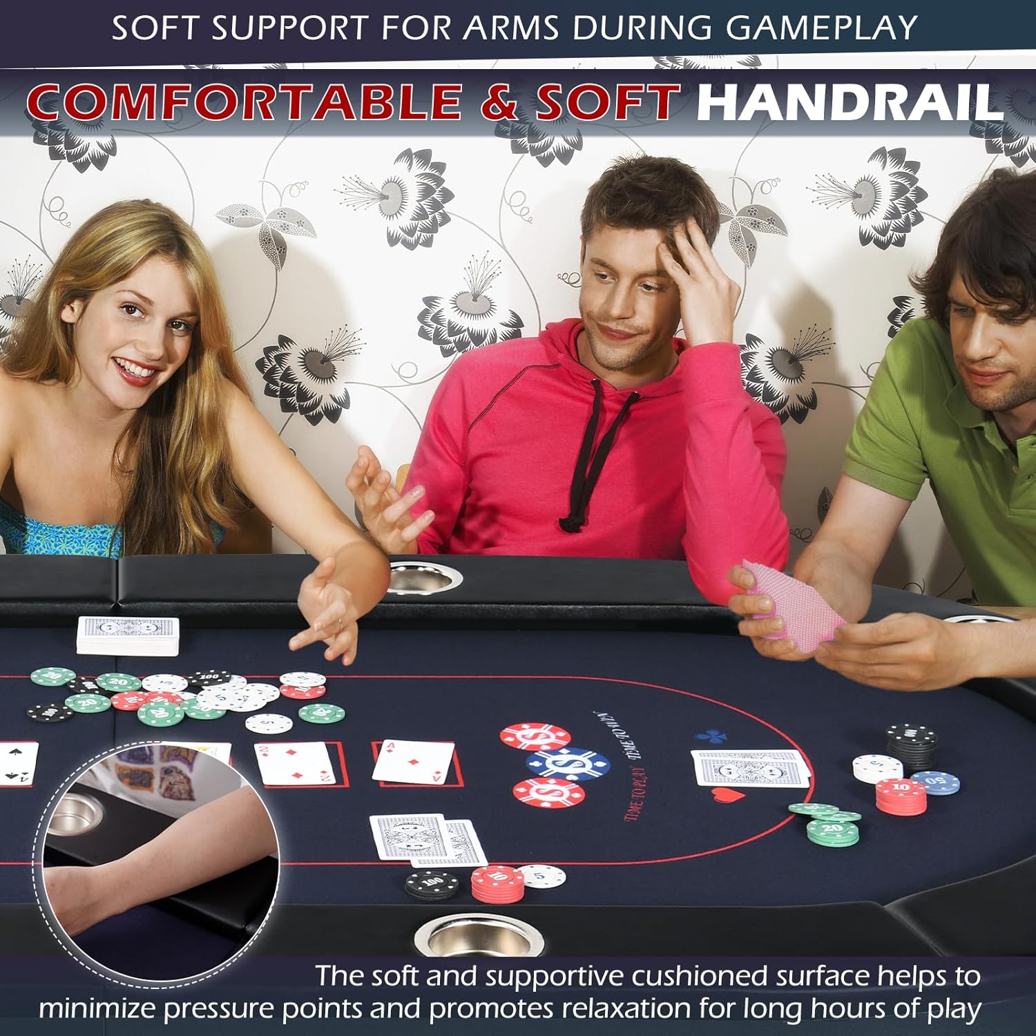 Poker Table Foldable, 8/10 Player Folding Poker Tables