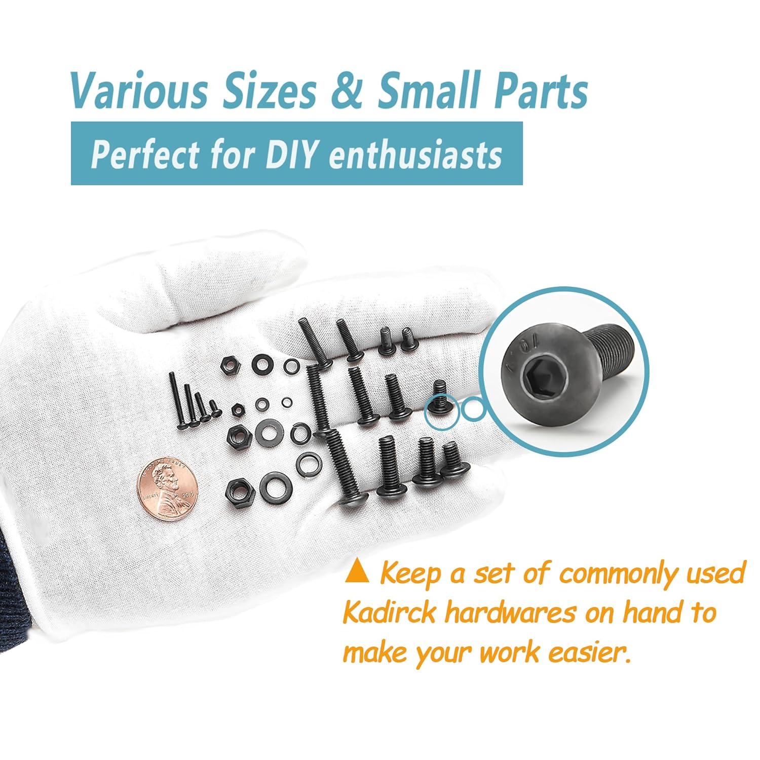 Kadrick Metric Screw Assortment 2000PCS Metric Bolt