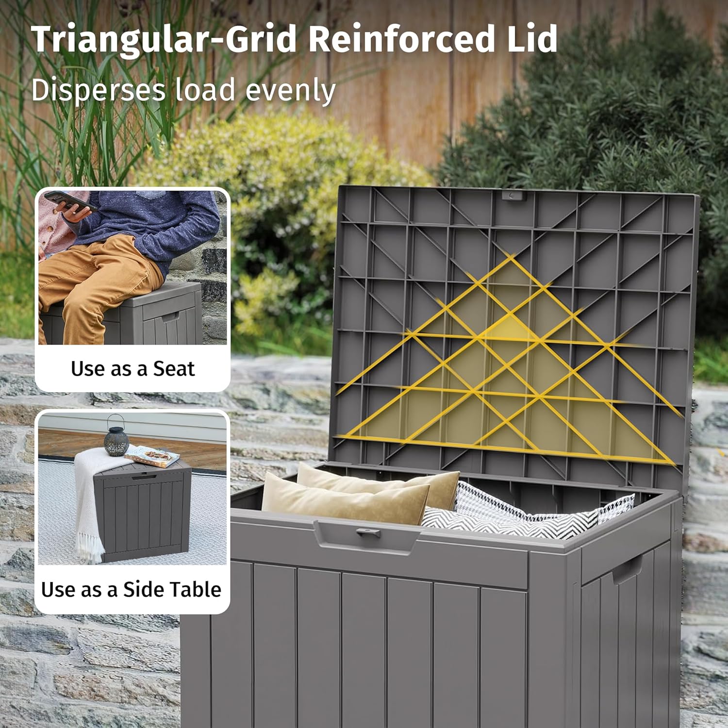 EAST OAK 31-Gallon Waterproof Deck Box