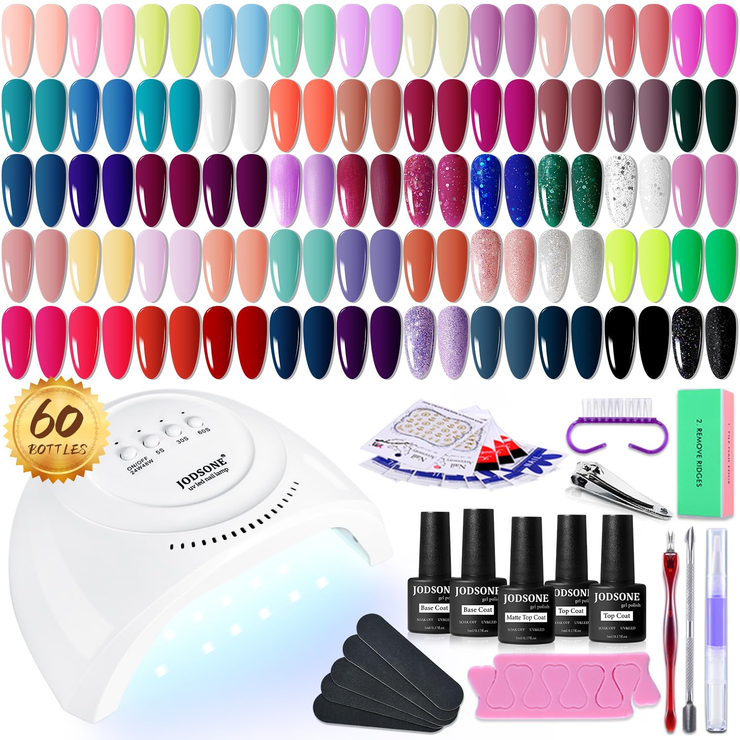 JODSONE 36-Piece Gel Nail Polish Set 32 Colors