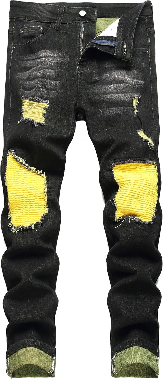 JUNBAOSS Men's Slim Fit Stretch Jeans for Men